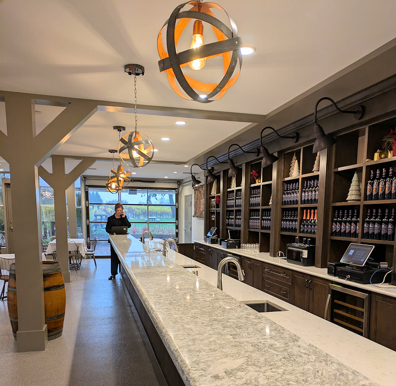Glass House Estate Winery Tasting room.